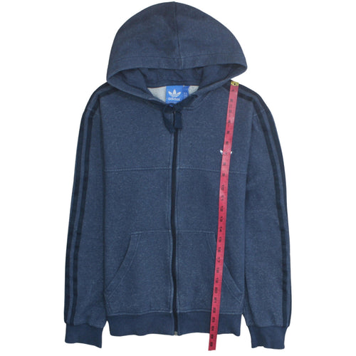 Adidas Men's Blue Full Zip Hoodie Size M Sportswear Fleece
