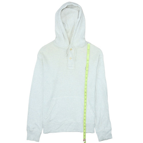 Ralph Lauren Men’s Ivory Henley Hoodie Size M Cotton Knit