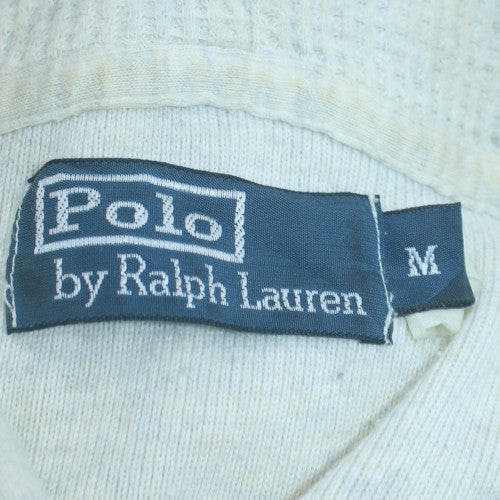 Ralph Lauren Men’s Ivory Henley Hoodie Size M Cotton Knit