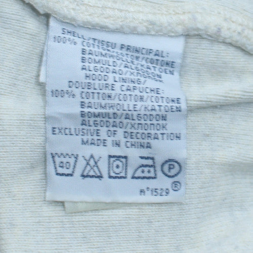 Ralph Lauren Men’s Ivory Henley Hoodie Size M Cotton Knit