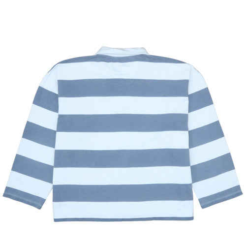 ASOS Design Womens Grey White Striped Henley Sweatshirt M