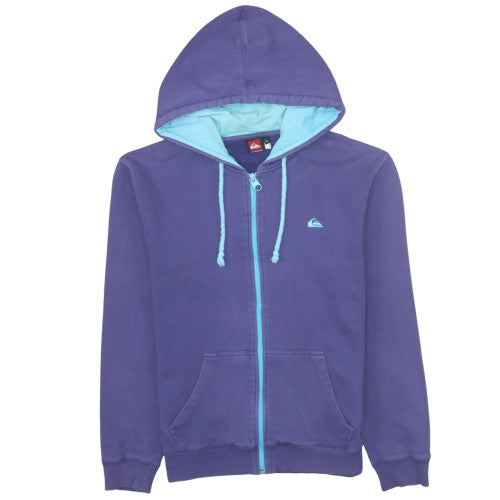 Quiksilver Men’s Blue Full Zip Hoodie L Fleece Surf Style