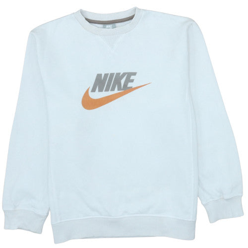 Nike Boys Light Blue Crew Neck Fleece Sweatshirt L 12-13 Years