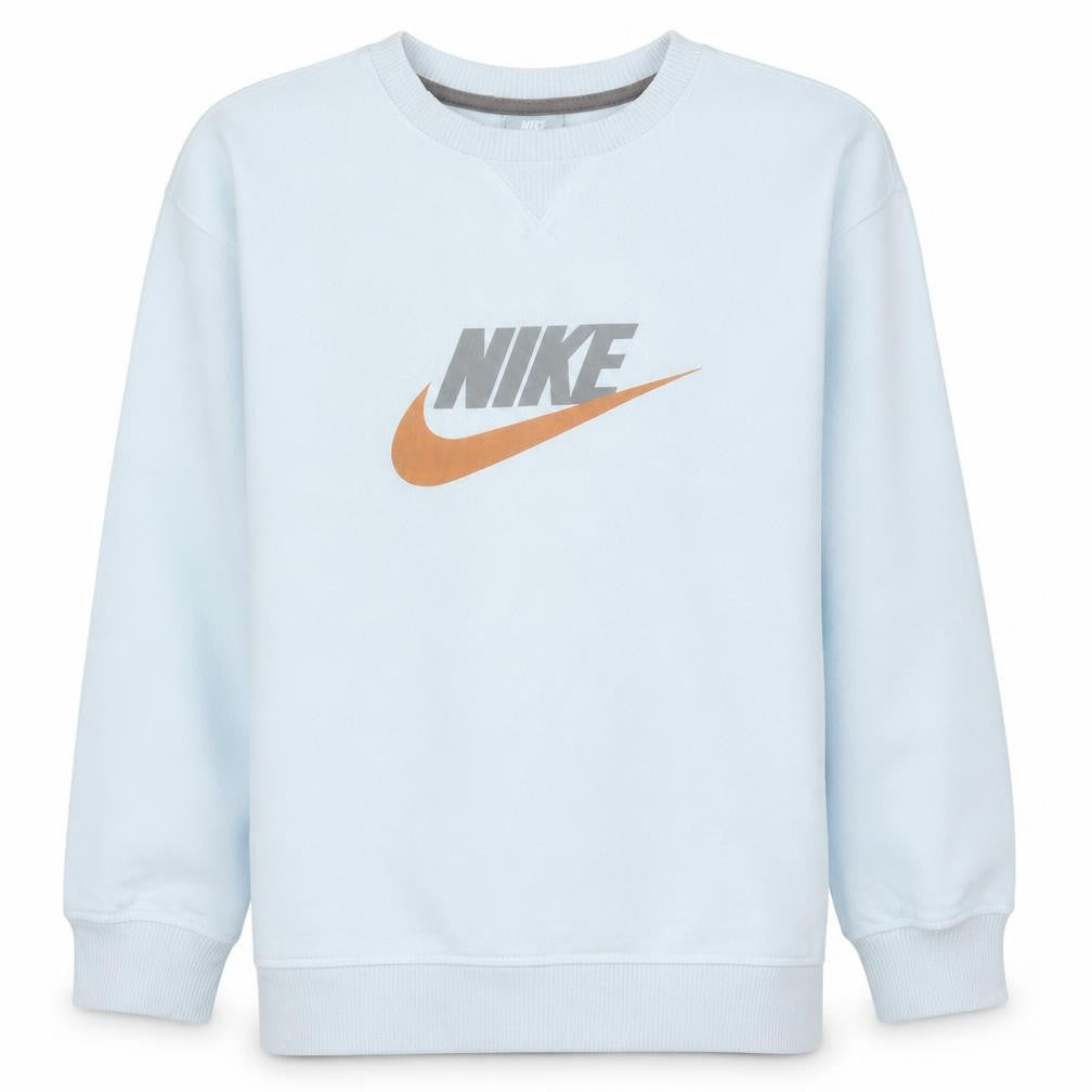 Nike Boys Light Blue Crew Neck Fleece Sweatshirt L 12-13 Years