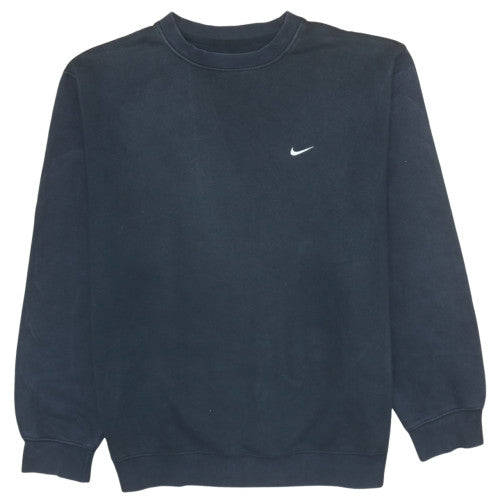 Nike Men's Black Fleece Pullover Sweatshirt L Regular Fit Crew Neck