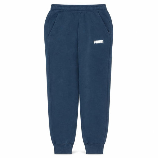 Front view of Puma Men Blue Regular Fit Fleece Sweatpants Jogger S