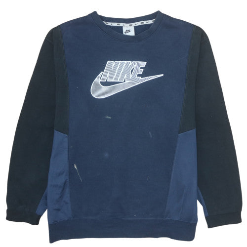 Nike Men's Blue Logo Crew Neck Pullover Sweatshirt Size L