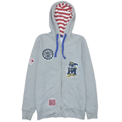 Disney Parks Men’s Grey Mickey Mouse Full Zip Hoodie Size L