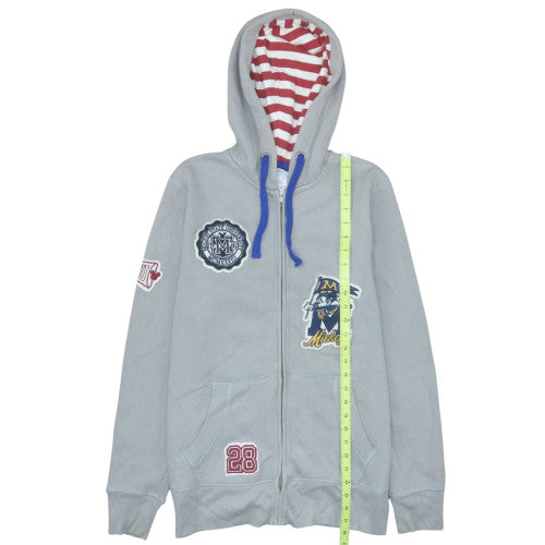 Disney Parks Men’s Grey Mickey Mouse Full Zip Hoodie Size L