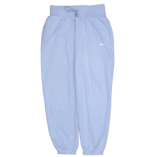 Nike Women Blue Jogger Sweatpants S Fleece Regular Fit
