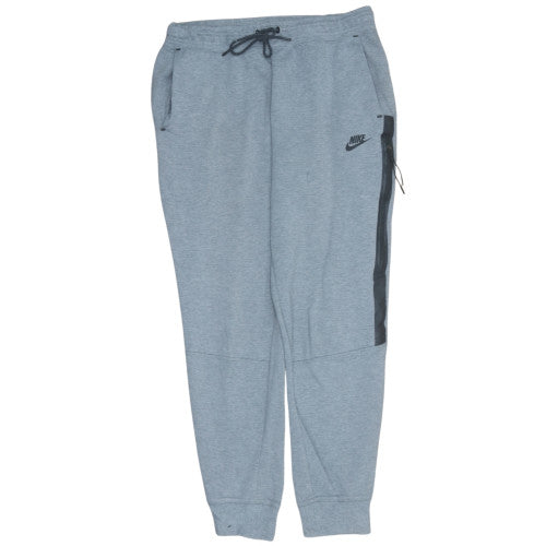 Nike Men's Grey Jogger Sweatpants M Drawstring Pockets Polyester Cotton