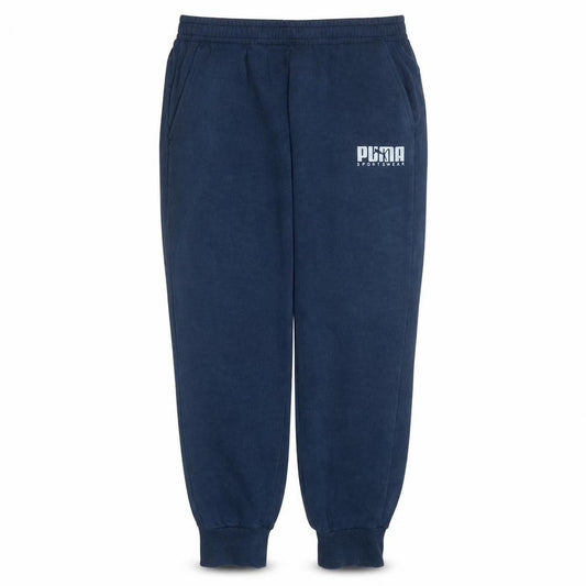 Front view of Puma Men’s Blue Fleece Jogger Sweatpants XL Activewear