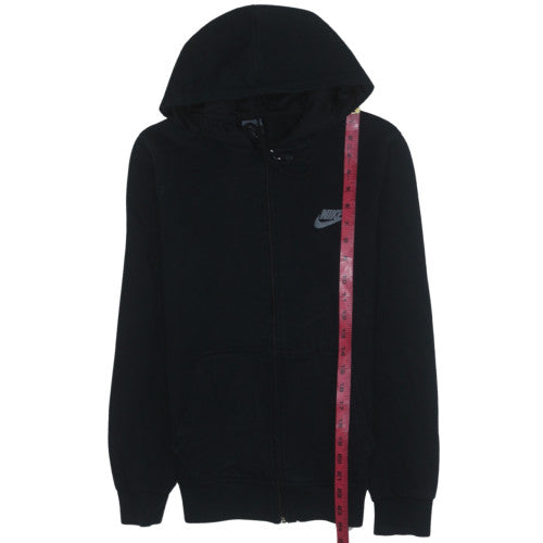 Nike Men's Black Full Zip Hoodie Size M Fleece Sweatshirt
