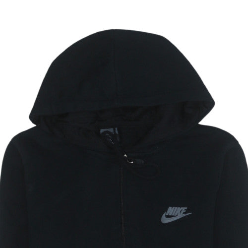 Nike Men's Black Full Zip Hoodie Size M Fleece Sweatshirt