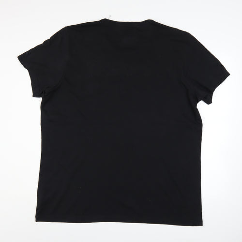 Adidas Men's Black 2XL Graphic Sports T-Shirt 70% Cotton Blend