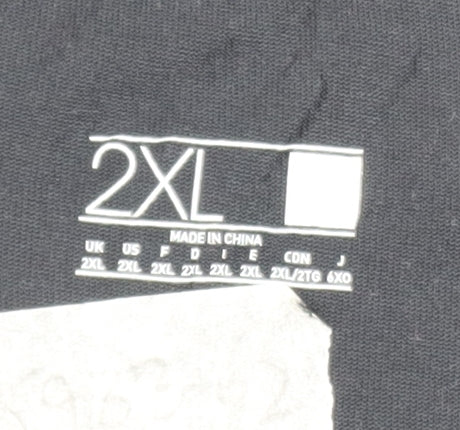 Adidas Men's Black 2XL Graphic Sports T-Shirt 70% Cotton Blend
