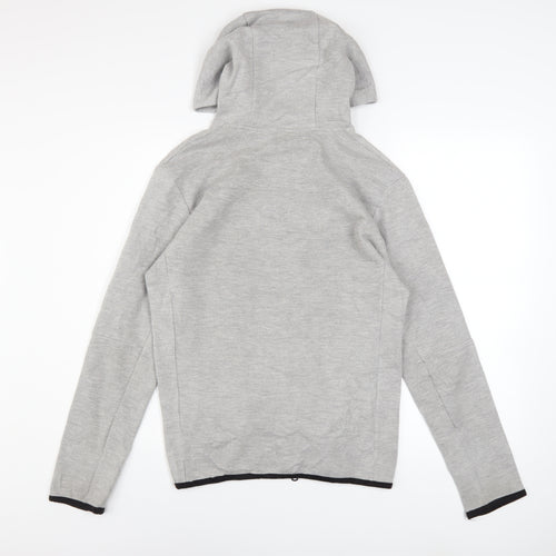 Nike Men's Grey Full Zip Hoodie Size S Lightweight Jersey