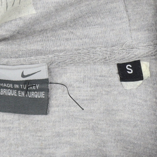 Nike Men's Grey Full Zip Hoodie Size S Lightweight Jersey