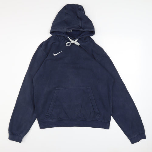 Nike Men’s Blue Pullover Hoodie Small Fleece Sports Logo Sweatshirt