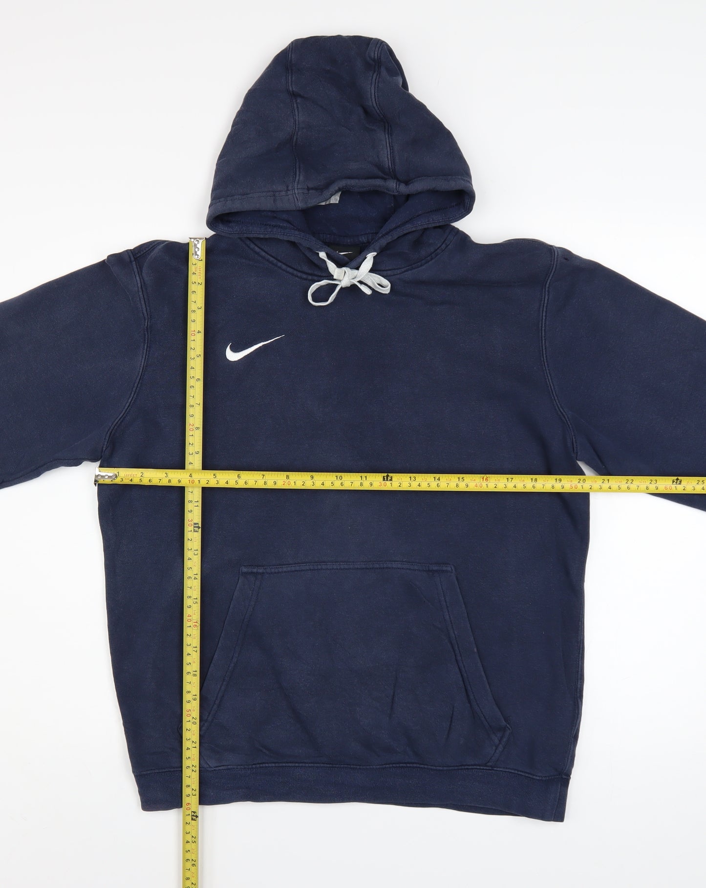 Nike Men’s Blue Pullover Hoodie Small Fleece Sports Logo Sweatshirt