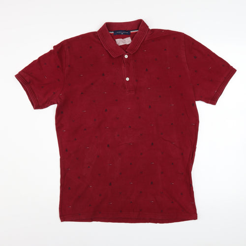Tommy Hilfiger Men's Red XXL Cotton Polo Shirt Classic Fit