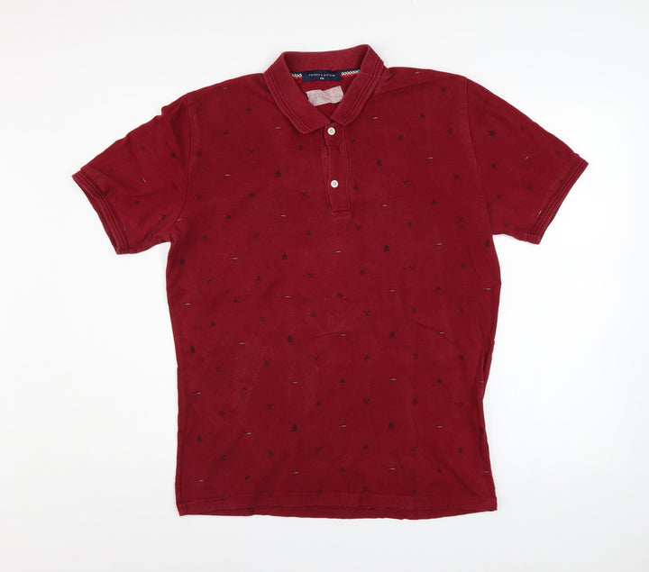 Tommy Hilfiger Men's Red XXL Cotton Polo Shirt Classic Fit