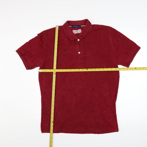 Tommy Hilfiger Men's Red XXL Cotton Polo Shirt Classic Fit