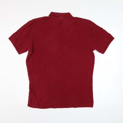 Tommy Hilfiger Men's Red XXL Cotton Polo Shirt Classic Fit
