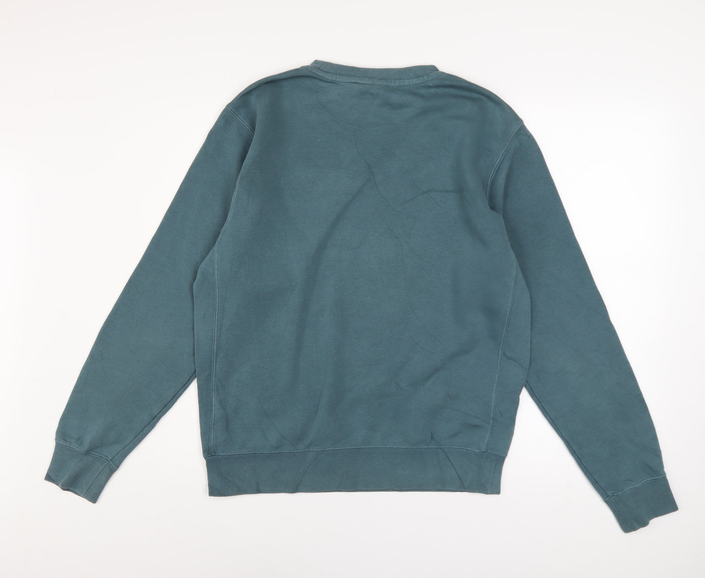 Nike Men's Green Pullover Sweatshirt Small Logo Crew Neck Fleece
