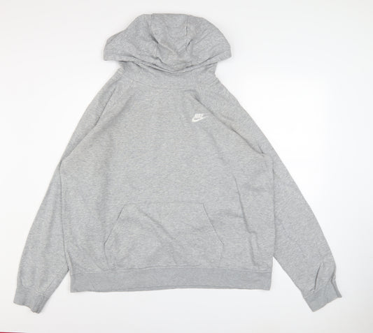 Nike Men’s Grey XL Pullover Hoodie Fleece Sweatshirt