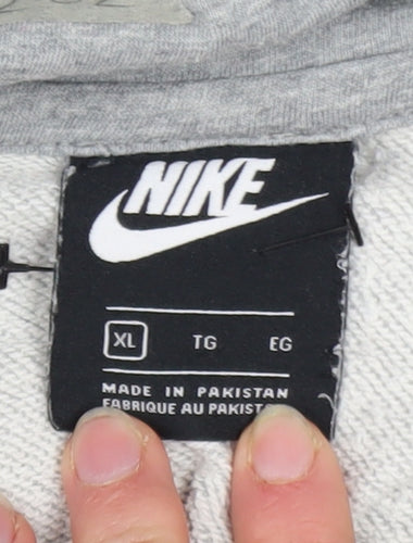 Nike Men’s Grey XL Pullover Hoodie Fleece Sweatshirt