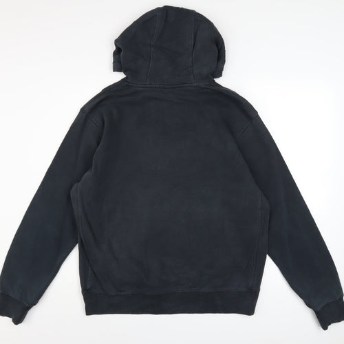 Nike Men's Black Hoodie M Pullover Cotton Blend Logo Sporty