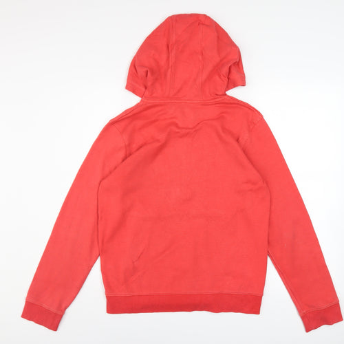 Under Armour Boys Red 1/4 Zip Pullover Hoodie Size 158