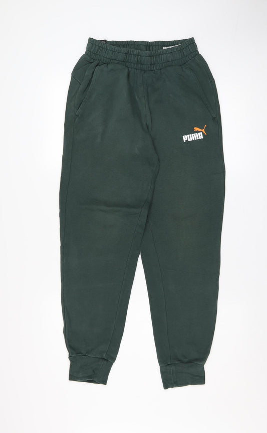 Puma Women Green Jogger Sweatpants Size Small Elastic Waist
