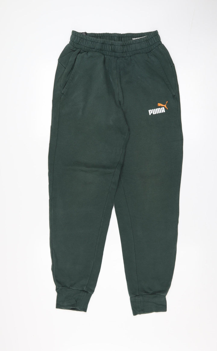 Puma Women Green Jogger Sweatpants Size Small Elastic Waist