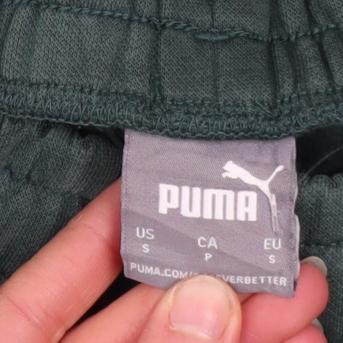 Puma Women Green Jogger Sweatpants Size Small Elastic Waist