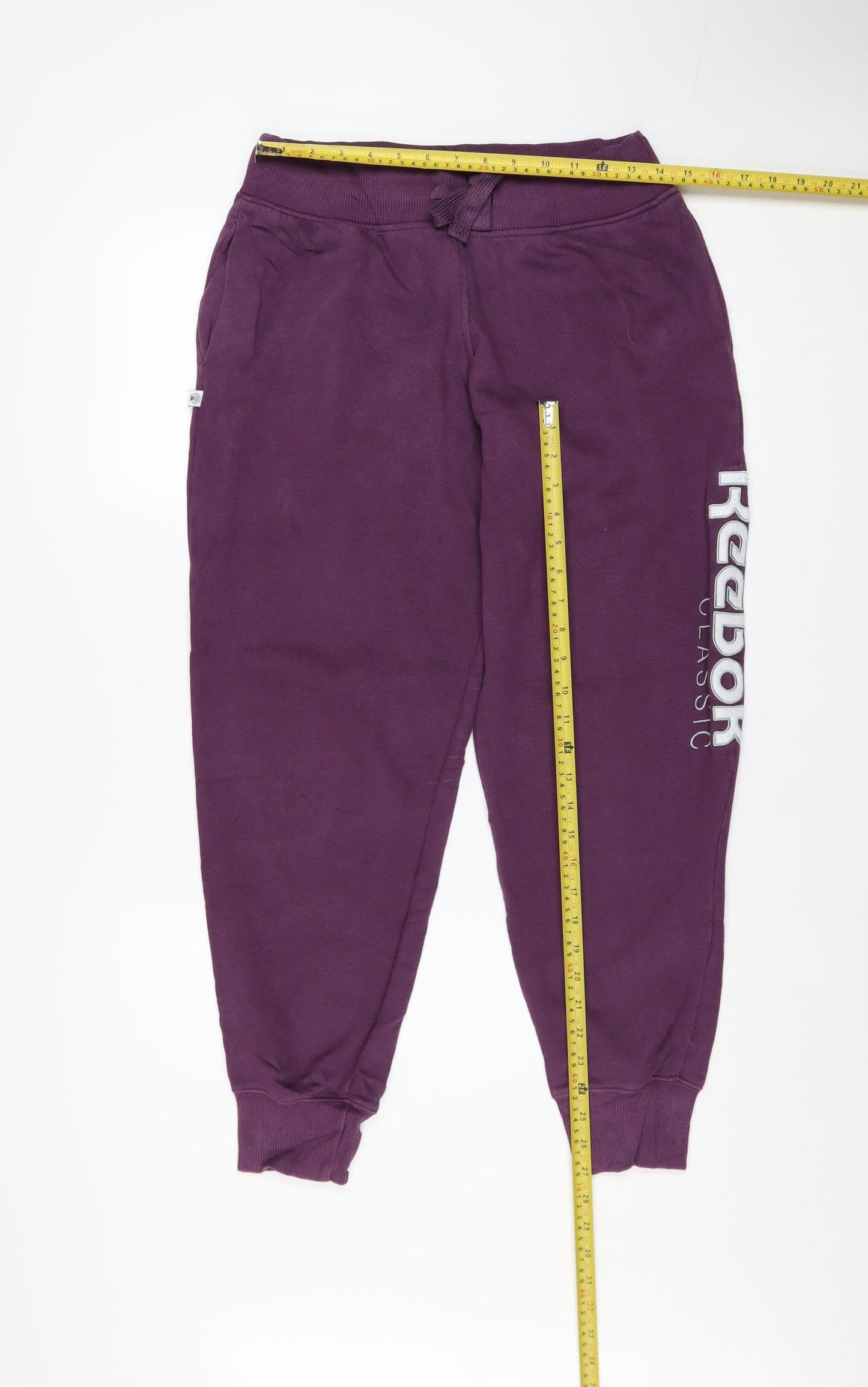 Reebok Classic Womens Purple Jogger Sweatpants S Cotton Blend
