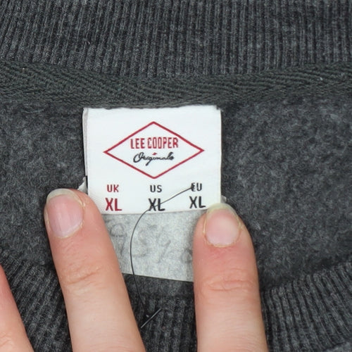 Lee Cooper Mens Charcoal Grey XL Crew Neck Pullover Sweatshirt