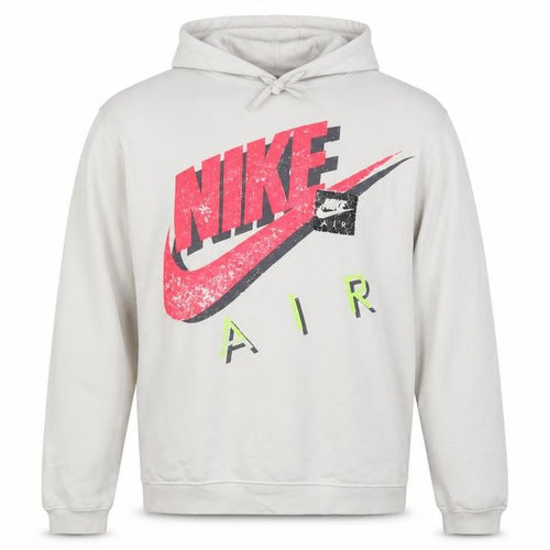 Nike Air Men's White Pullover Hoodie L Graphic Logo Sportswear
