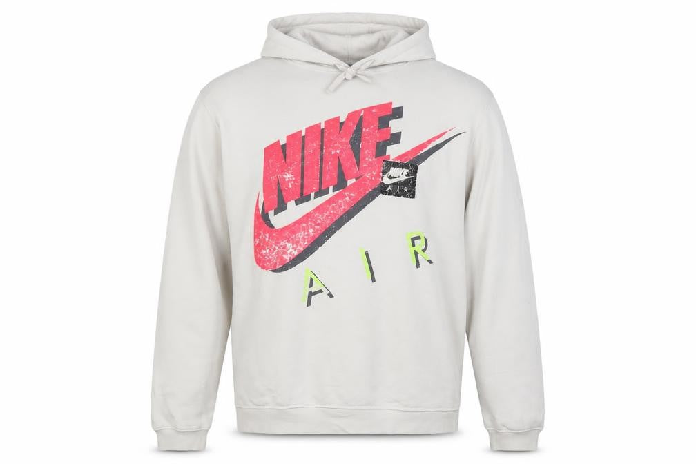 Nike Air Men's White Pullover Hoodie L Graphic Logo Sportswear