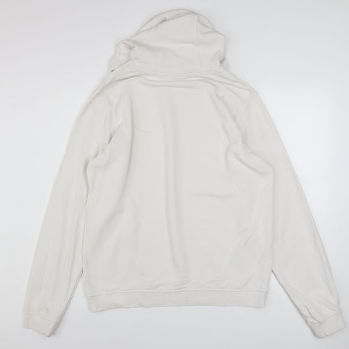 Nike Air Men's White Pullover Hoodie L Graphic Logo Sportswear