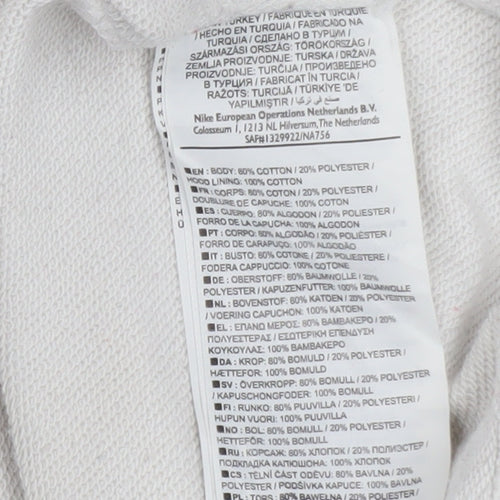 Nike Air Men's White Pullover Hoodie L Graphic Logo Sportswear