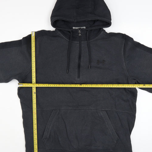 Under Armour Men's Black L 1/4 Zip Pullover Hoodie