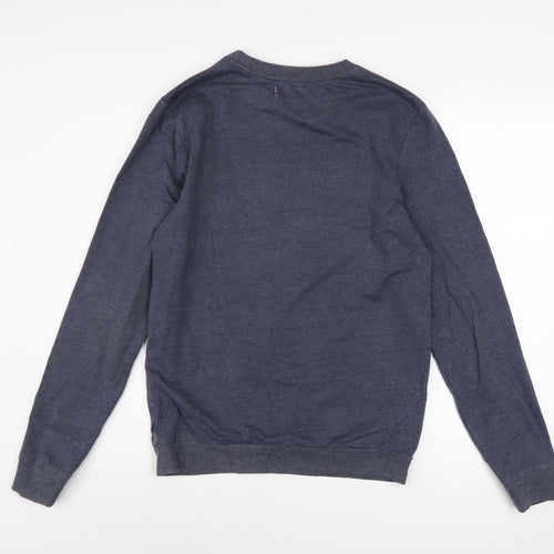 River Island Men's Blue Graphic Print Sweatshirt Size S