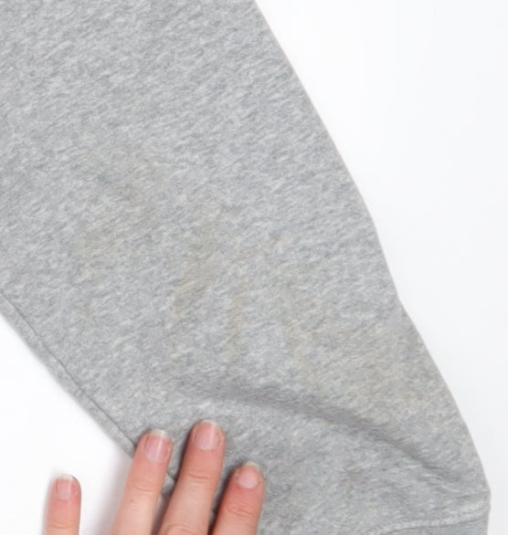 Nike Mens Grey Small Logo Crew Neck Pullover Sweatshirt