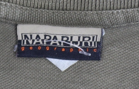 Napapijri Men's Green 2XL Regular Fit Cotton Polo Shirt