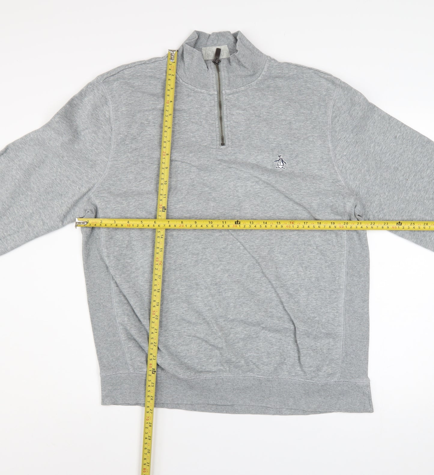 Original Penguin Men’s Grey 1/4 Zip Mock Neck Sweatshirt Size M