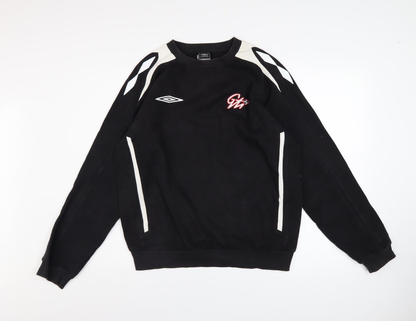 Umbro Mens Black M Crew Neck Pullover Sports Sweatshirt