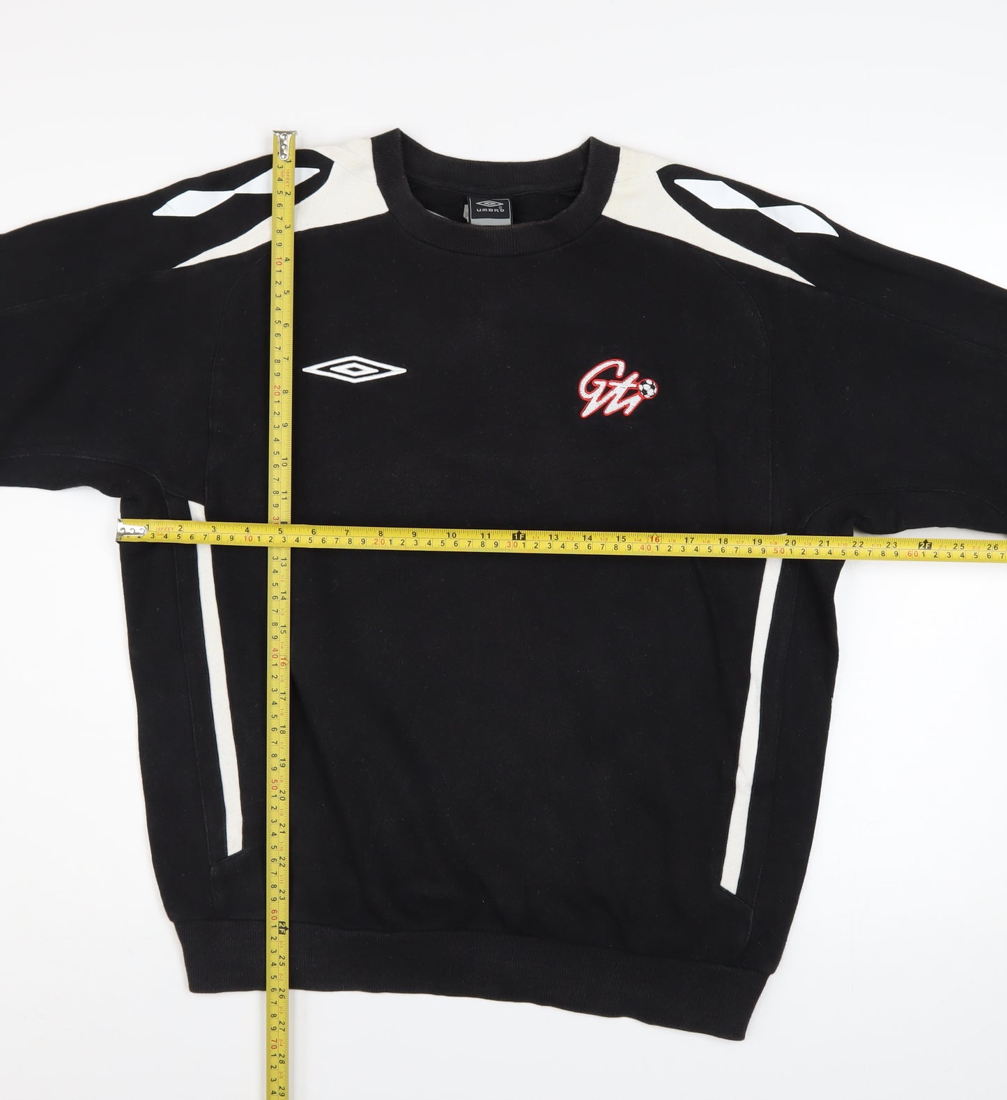 Umbro Mens Black M Crew Neck Pullover Sports Sweatshirt