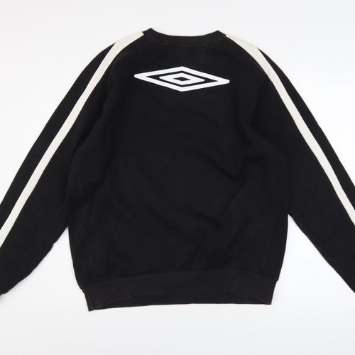 Umbro Mens Black M Crew Neck Pullover Sports Sweatshirt